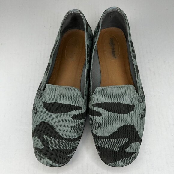 Comfortview Womens Size 10.5 Madie Camo Knit Slip-On Low Top Flats Loafers - Picture 4 of 9